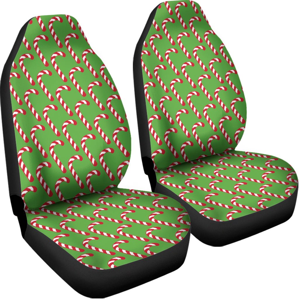 Merry Christmas Candy Cane Pattern Print Universal Fit Car Seat Covers