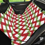 Merry Christmas Checkered Pattern Print Pet Car Back Seat Cover