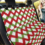 Merry Christmas Checkered Pattern Print Pet Car Back Seat Cover