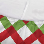 Merry Christmas Checkered Pattern Print Sofa Cover
