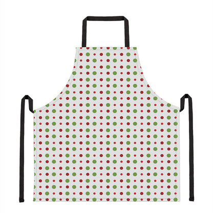 Merry Christmas Dots Pattern Print Apron