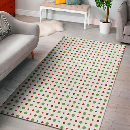 Merry Christmas Dots Pattern Print Area Rug