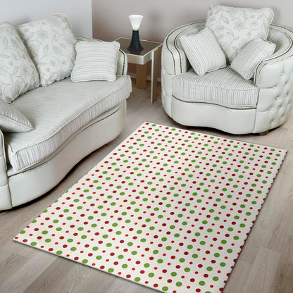 Merry Christmas Dots Pattern Print Area Rug