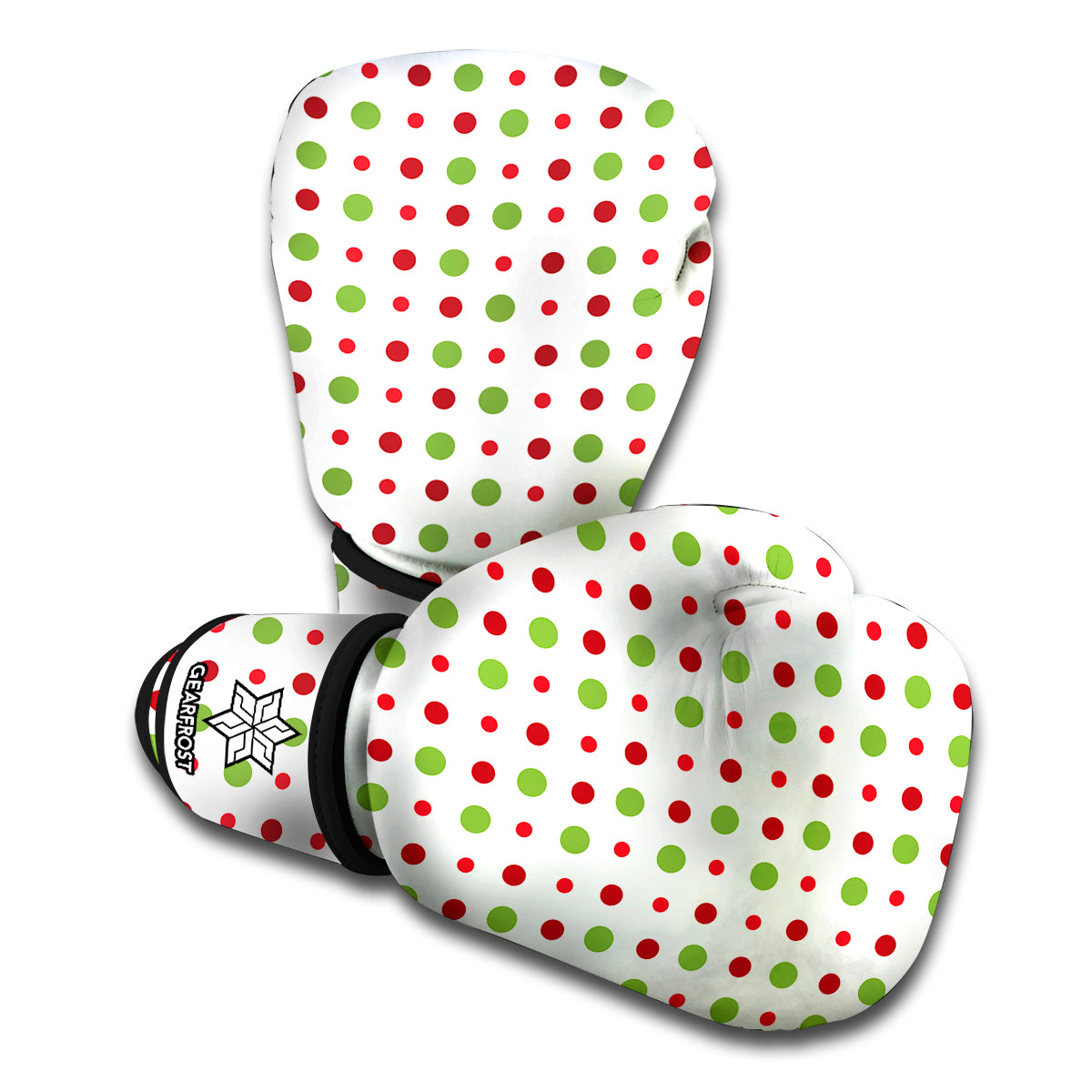 Merry Christmas Dots Pattern Print Boxing Gloves