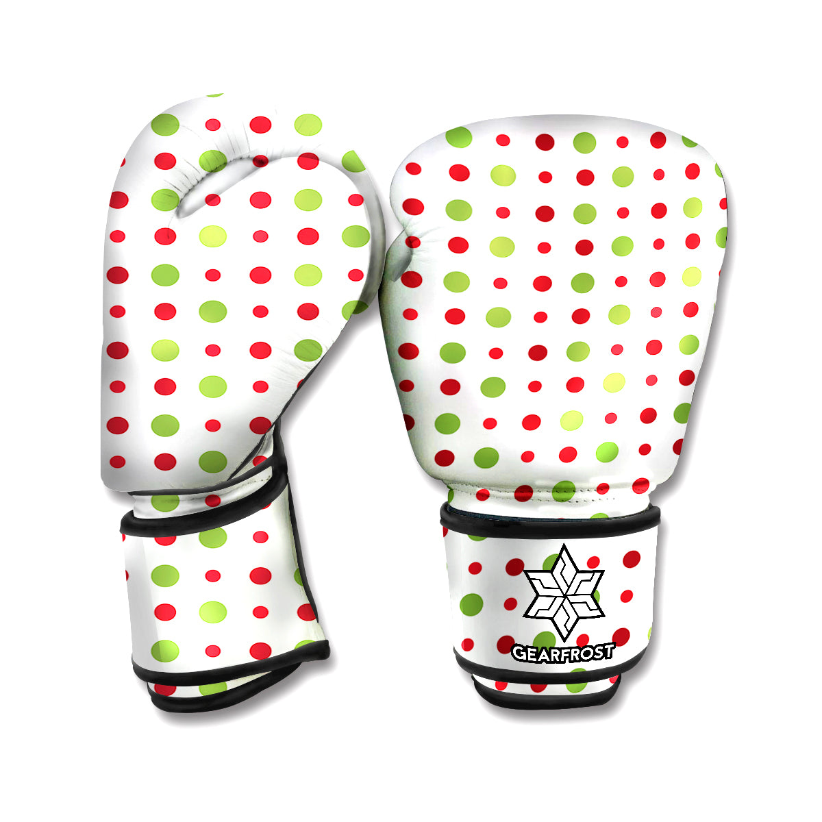 Merry Christmas Dots Pattern Print Boxing Gloves