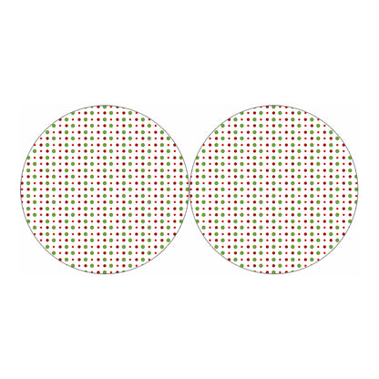 Merry Christmas Dots Pattern Print Car Coasters