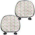 Merry Christmas Dots Pattern Print Car Headrest Covers