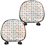 Merry Christmas Dots Pattern Print Car Headrest Covers