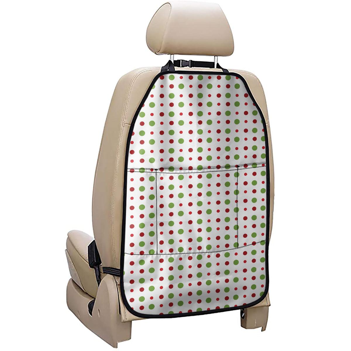 Merry Christmas Dots Pattern Print Car Seat Organizers