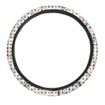 Merry Christmas Dots Pattern Print Car Steering Wheel Cover