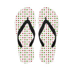 Merry Christmas Dots Pattern Print Flip Flops