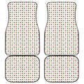 Merry Christmas Dots Pattern Print Front and Back Car Floor Mats