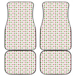 Merry Christmas Dots Pattern Print Front and Back Car Floor Mats