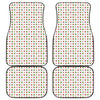 Merry Christmas Dots Pattern Print Front and Back Car Floor Mats