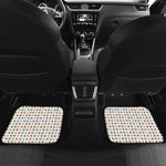 Merry Christmas Dots Pattern Print Front and Back Car Floor Mats