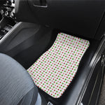 Merry Christmas Dots Pattern Print Front and Back Car Floor Mats