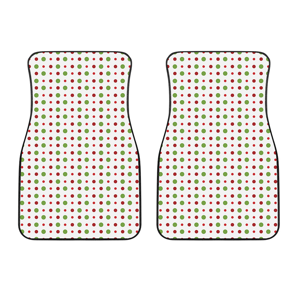 Merry Christmas Dots Pattern Print Front Car Floor Mats