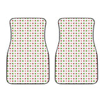 Merry Christmas Dots Pattern Print Front Car Floor Mats