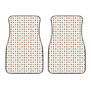 Merry Christmas Dots Pattern Print Front Car Floor Mats