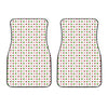 Merry Christmas Dots Pattern Print Front Car Floor Mats