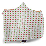 Merry Christmas Dots Pattern Print Hooded Blanket