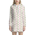 Merry Christmas Dots Pattern Print Pullover Hoodie Dress