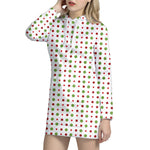 Merry Christmas Dots Pattern Print Hoodie Dress
