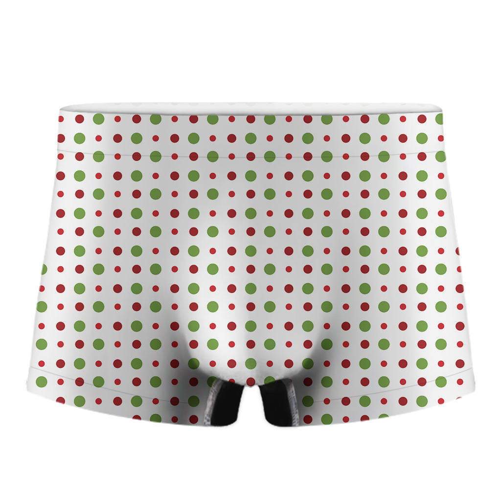 Merry Christmas Dots Pattern Print Men's Boxer Briefs
