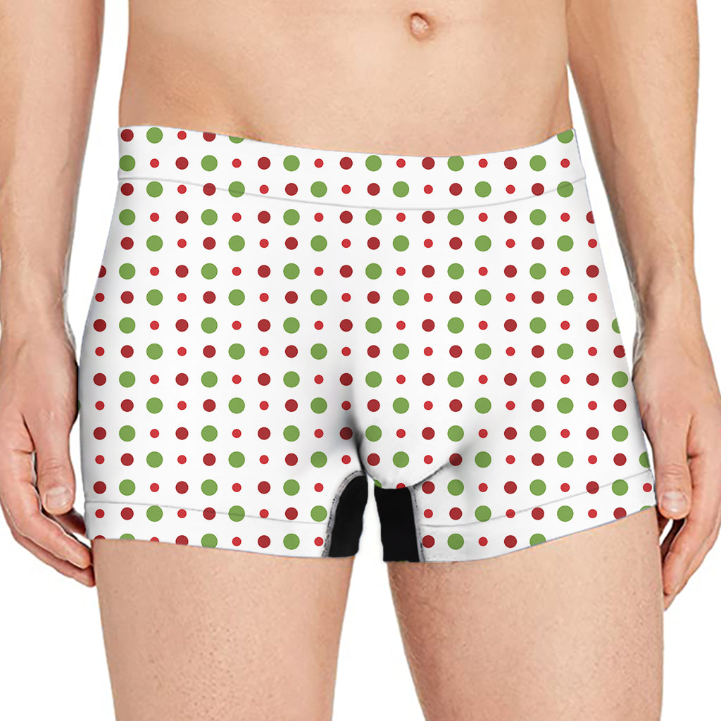 Merry Christmas Dots Pattern Print Men's Boxer Briefs