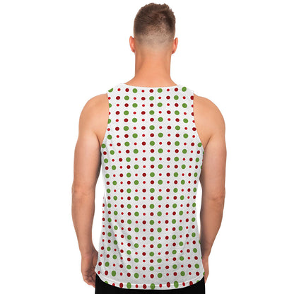 Merry Christmas Dots Pattern Print Men's Tank Top