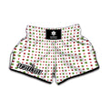 Merry Christmas Dots Pattern Print Muay Thai Boxing Shorts