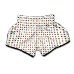 Merry Christmas Dots Pattern Print Muay Thai Boxing Shorts