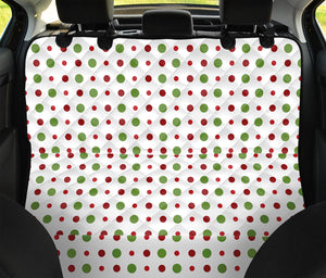 Merry Christmas Dots Pattern Print Pet Car Back Seat Cover