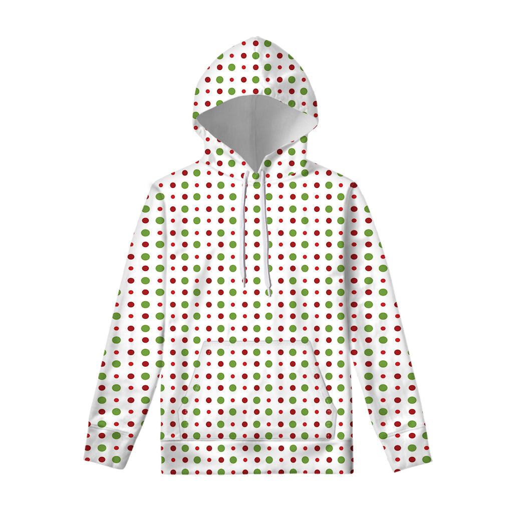 Merry Christmas Dots Pattern Print Pullover Hoodie