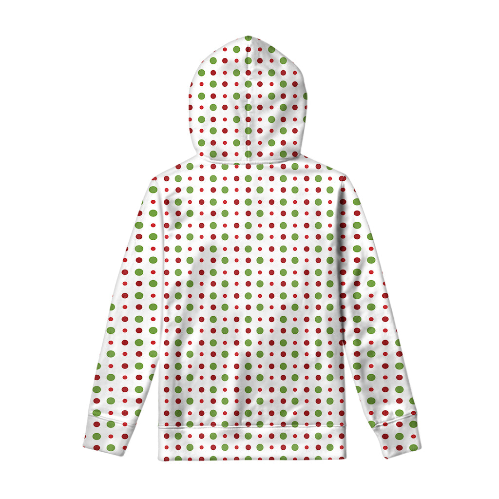 Merry Christmas Dots Pattern Print Pullover Hoodie