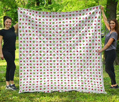 Merry Christmas Dots Pattern Print Quilt