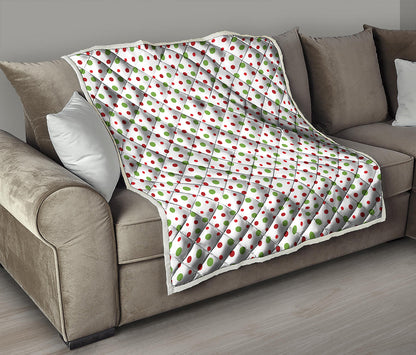 Merry Christmas Dots Pattern Print Quilt
