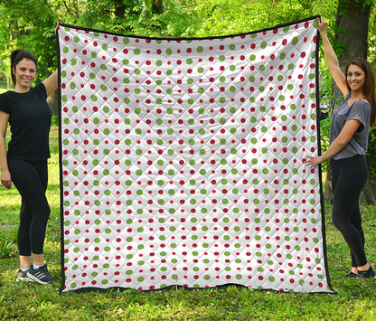 Merry Christmas Dots Pattern Print Quilt