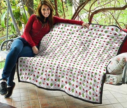 Merry Christmas Dots Pattern Print Quilt