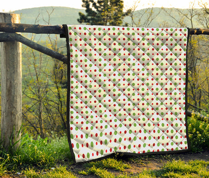 Merry Christmas Dots Pattern Print Quilt