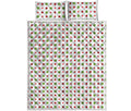 Merry Christmas Dots Pattern Print Quilt Bed Set