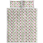 Merry Christmas Dots Pattern Print Quilt Bed Set