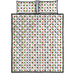 Merry Christmas Dots Pattern Print Quilt Bed Set