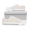 Merry Christmas Dots Pattern Print White Low Top Sneakers