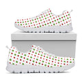 Merry Christmas Dots Pattern Print White Running Shoes