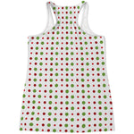 Merry Christmas Dots Pattern Print Women's Racerback Tank Top