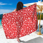 Merry Christmas Elements Pattern Print Beach Sarong Wrap