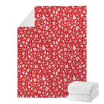 Merry Christmas Elements Pattern Print Blanket