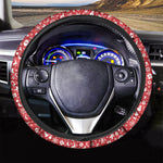 Merry Christmas Elements Pattern Print Car Steering Wheel Cover