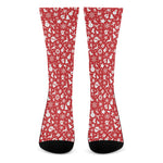 Merry Christmas Elements Pattern Print Crew Socks